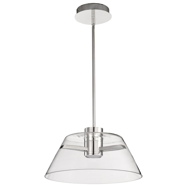 Nuvo Edmond, 17 Inch LED Pendant, Polished Nickel 62/2052 - main